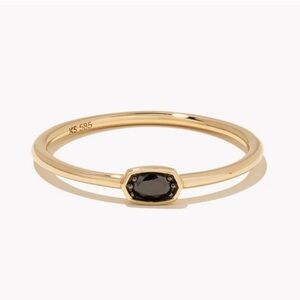 Kendra Scott 14k Gold Ring with Black Diamond